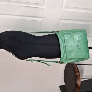 American Leather & Co Green Crossbody Bag Genuine Leather